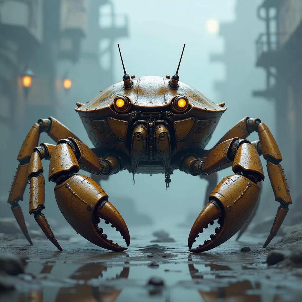 Steampunk Crab of Brass and Iron