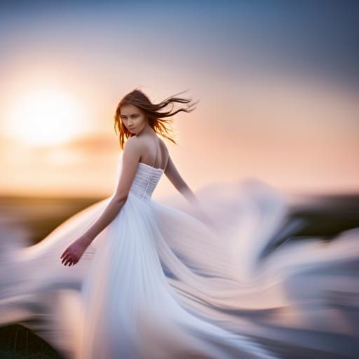 Swirling Chiffon in Natural Light