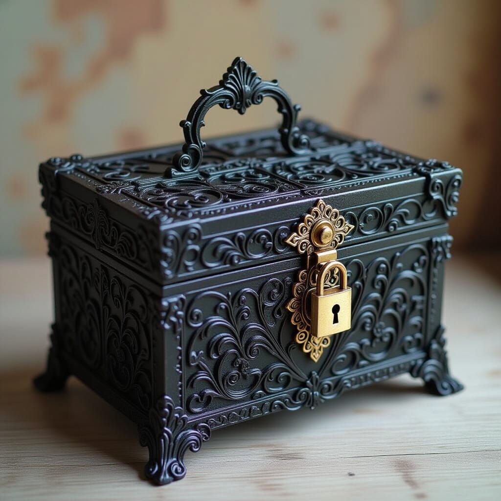 Ornate Victorian Box in Giger Style
