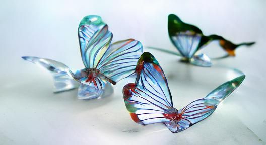 Ethereal Glass Butterflies: A Delicate Display