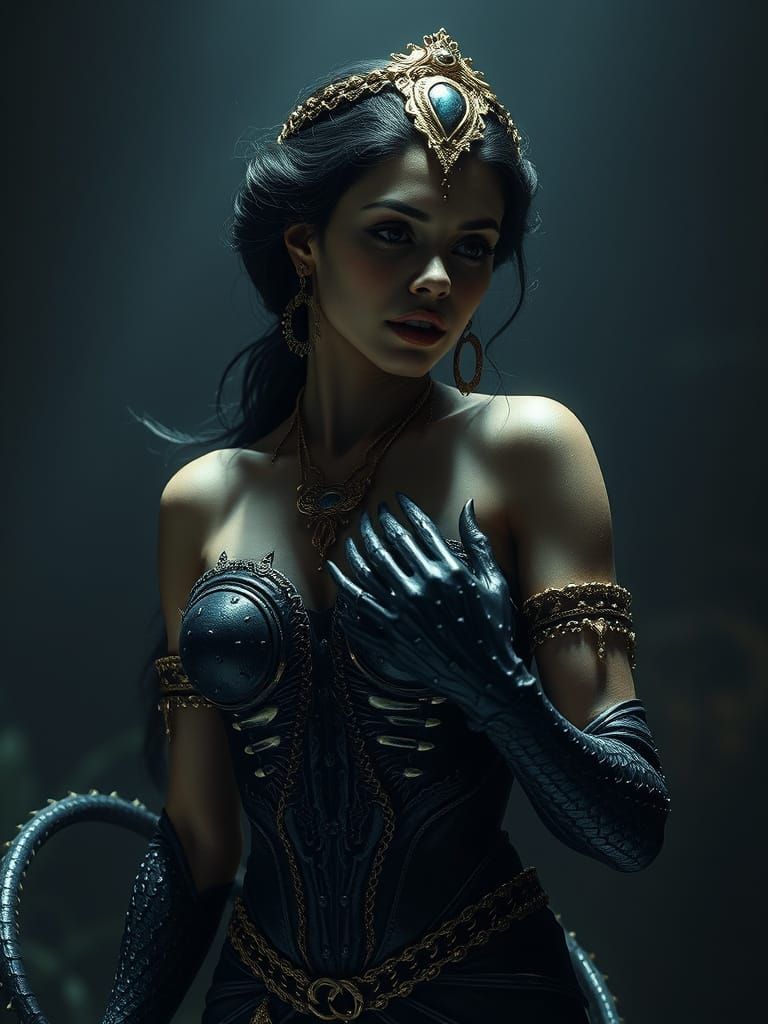 Jasmine vs. Venom Symbiote: Dark Surrealism