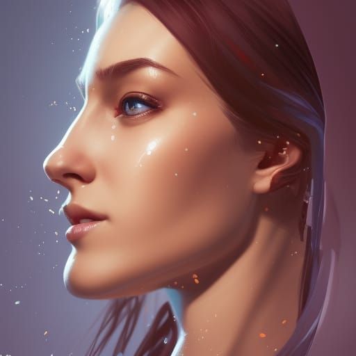 Celes Chere Portrait in Art Nouveau Style