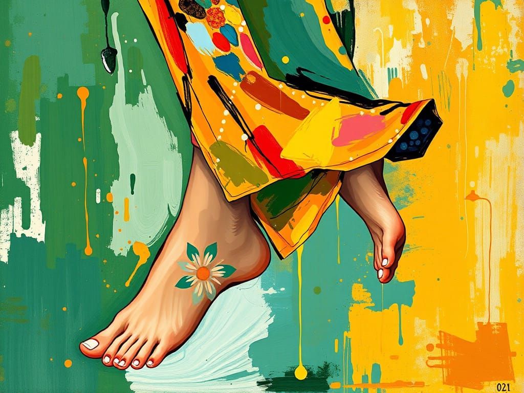 Ethereal Bohemian Goddess, Fine Details in Complementary Col...