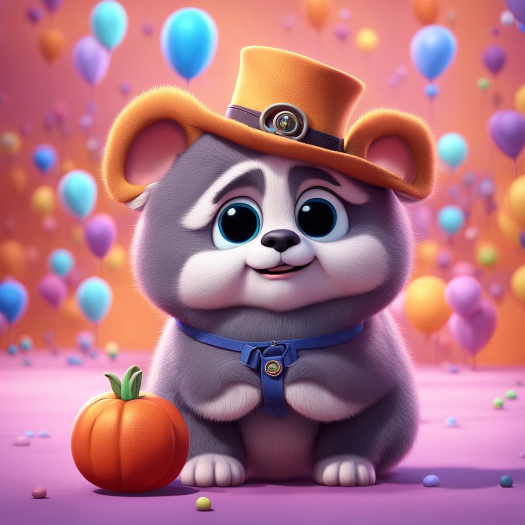 Harry Floofer: Prisoner of Cuteness, 3D Digital Art