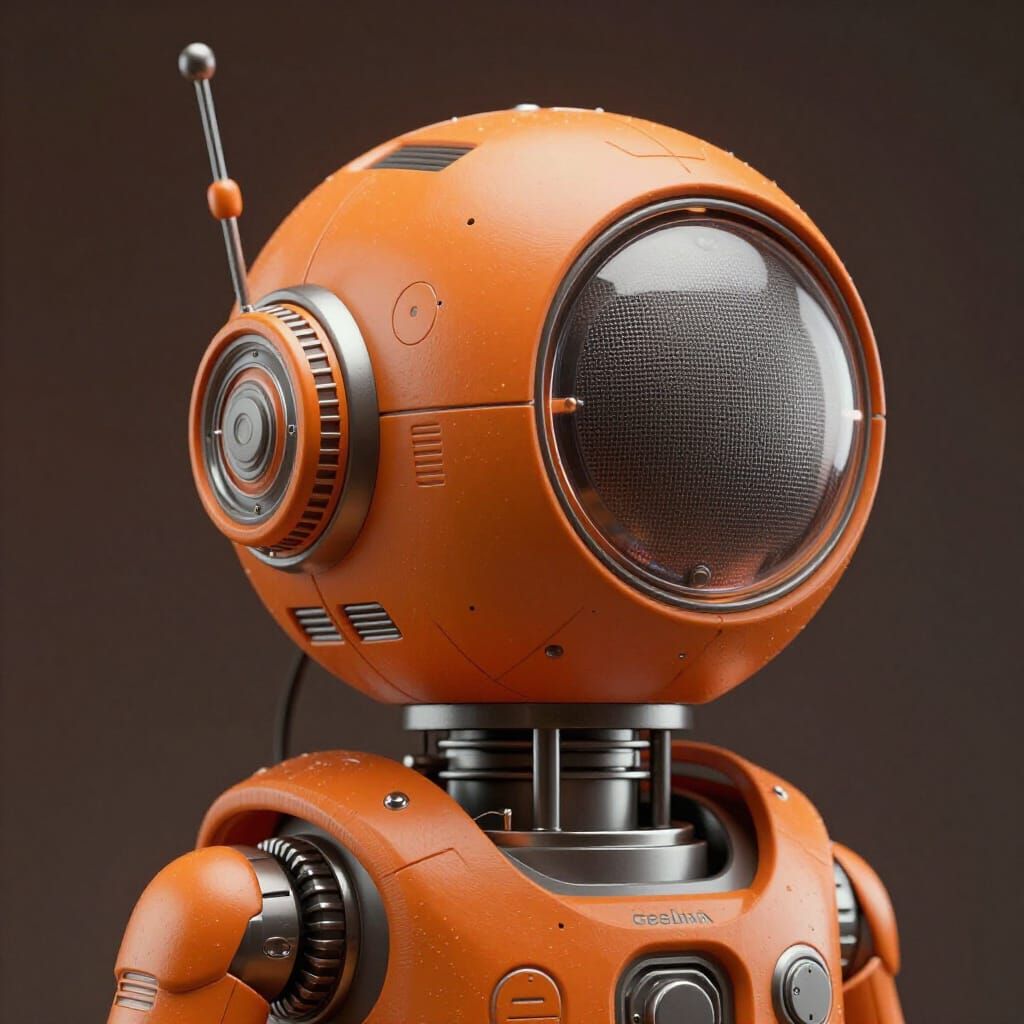 Orange Vintage Future Tech