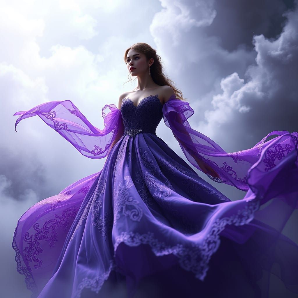 Regal Woman Lost in Mystical Dreamworld