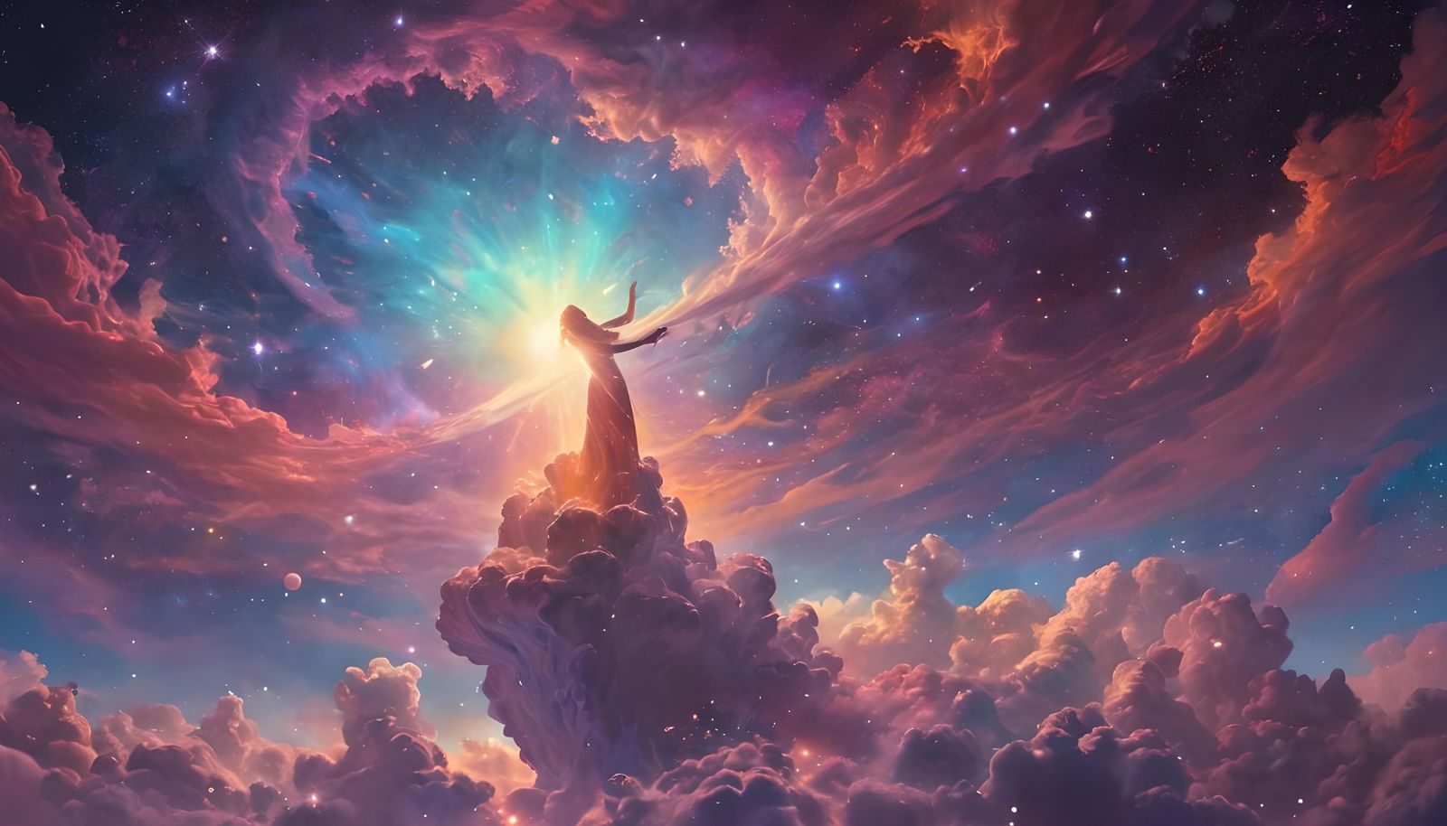 Energy Being Ascends to Cosmic Realm