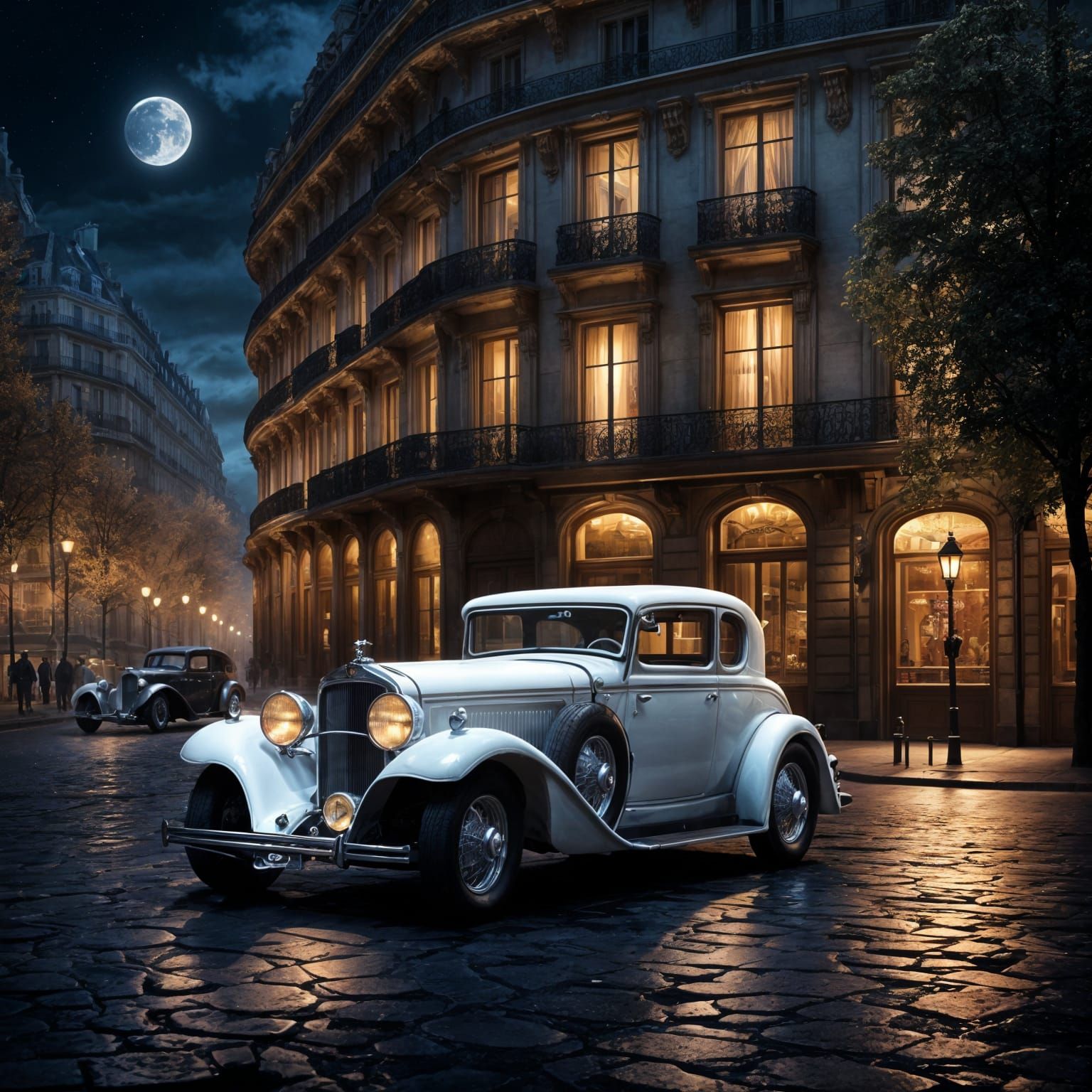 1932 Coupé de Ville in Paris, Detailed Matte Painting