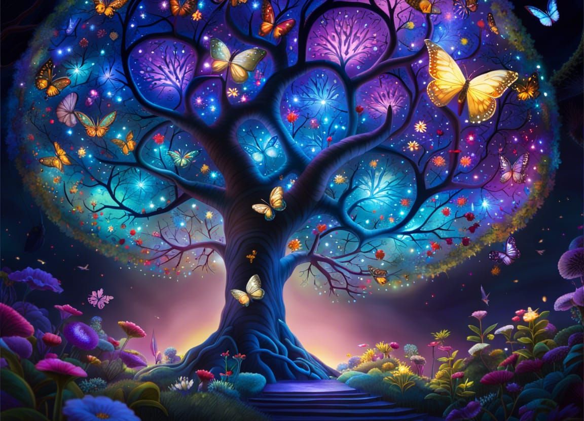 Wonderful blue tree