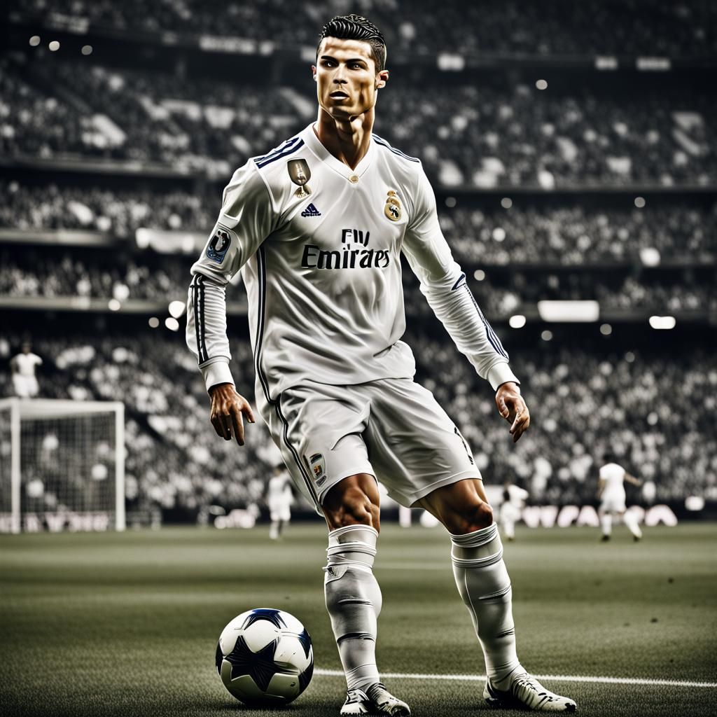 Cristiano Ronaldo in Real Madrid, Hyperrealistic Detail