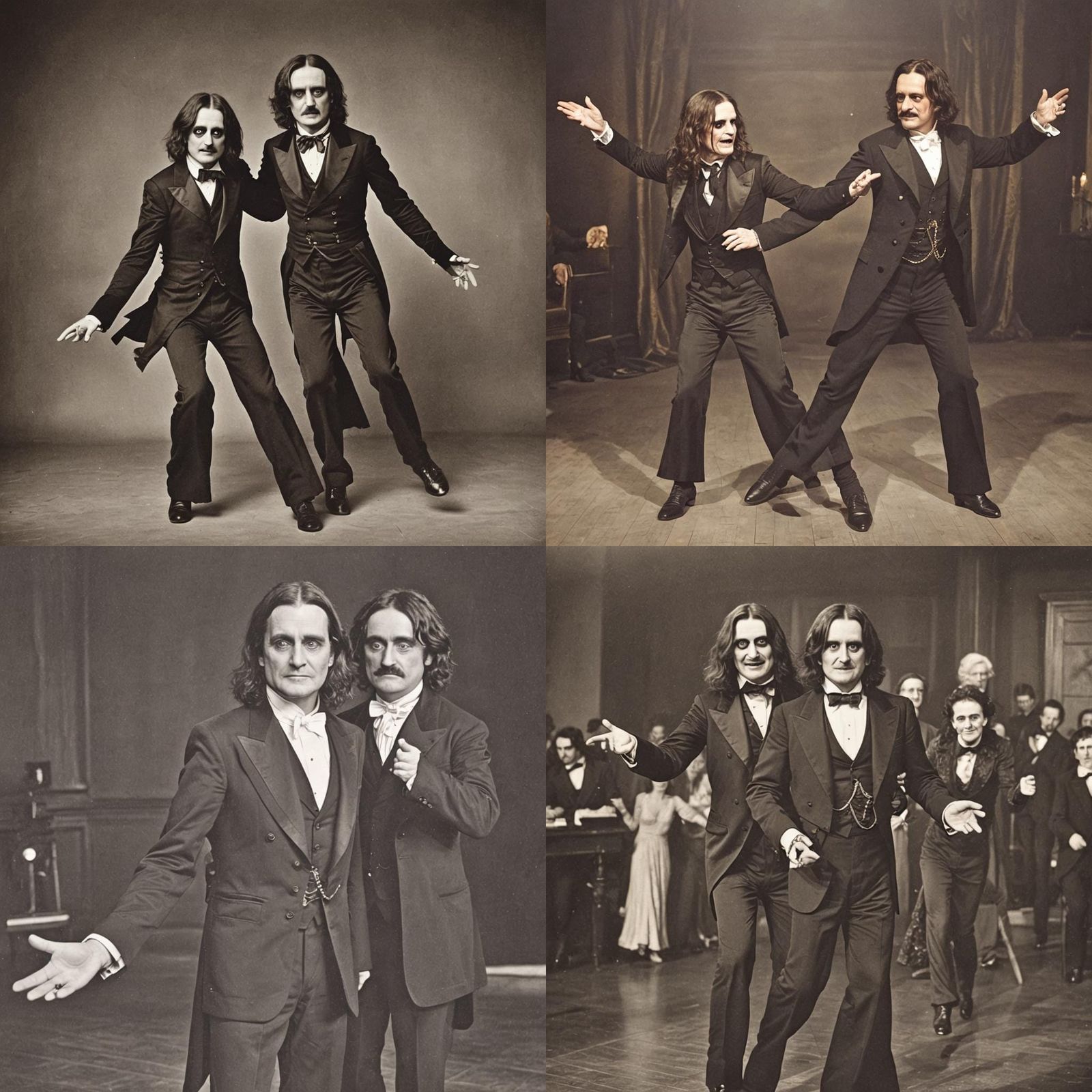 Ozzy Osbourne and Edgar Allen Poe Dancing