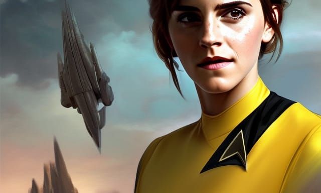 Emma Watson Star Trek Portrait in Art Nouveau Style