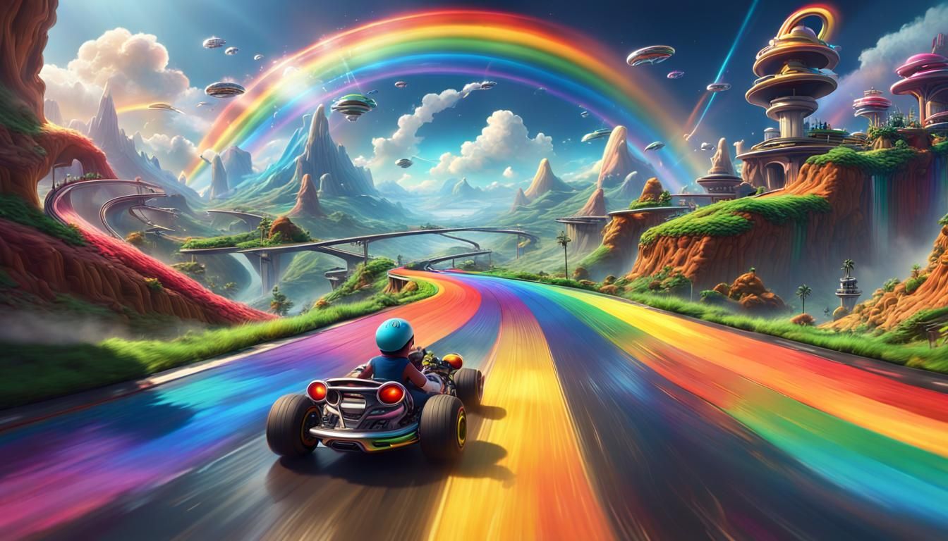 Rainbow Road Reimagined: A Digital Matte Painting
