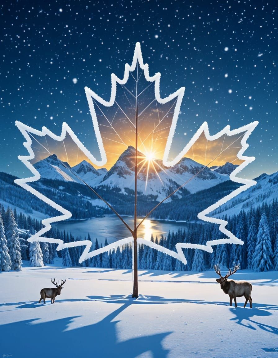 Colossal Frost Leaf Reveals Winter Canada: Hyper-Realistic A...