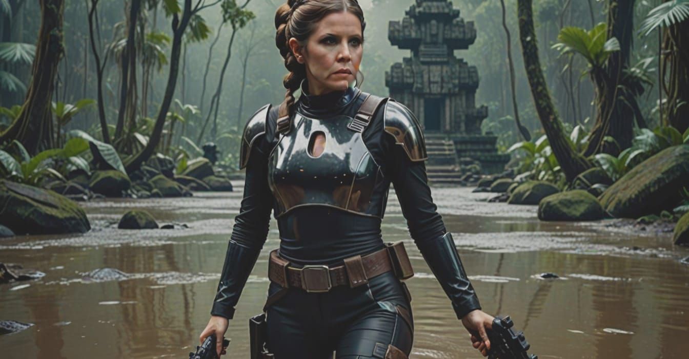 Princess Leia in Jungle Temple Ruins