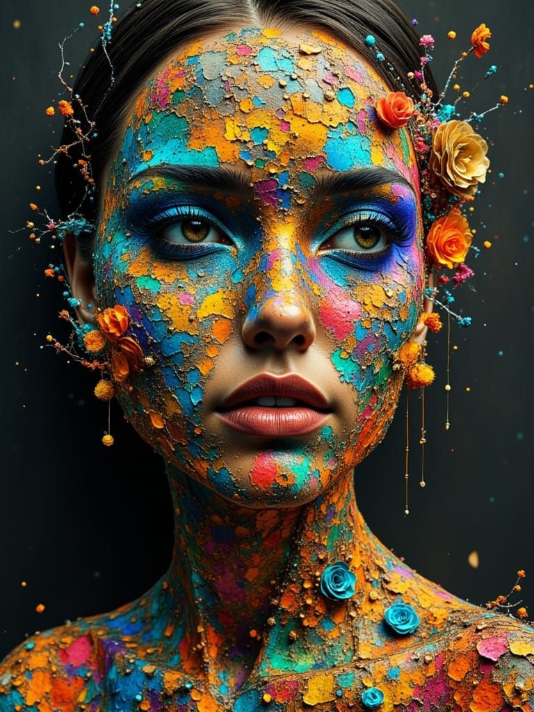 Feminine High Fashion in Industrial Art Style