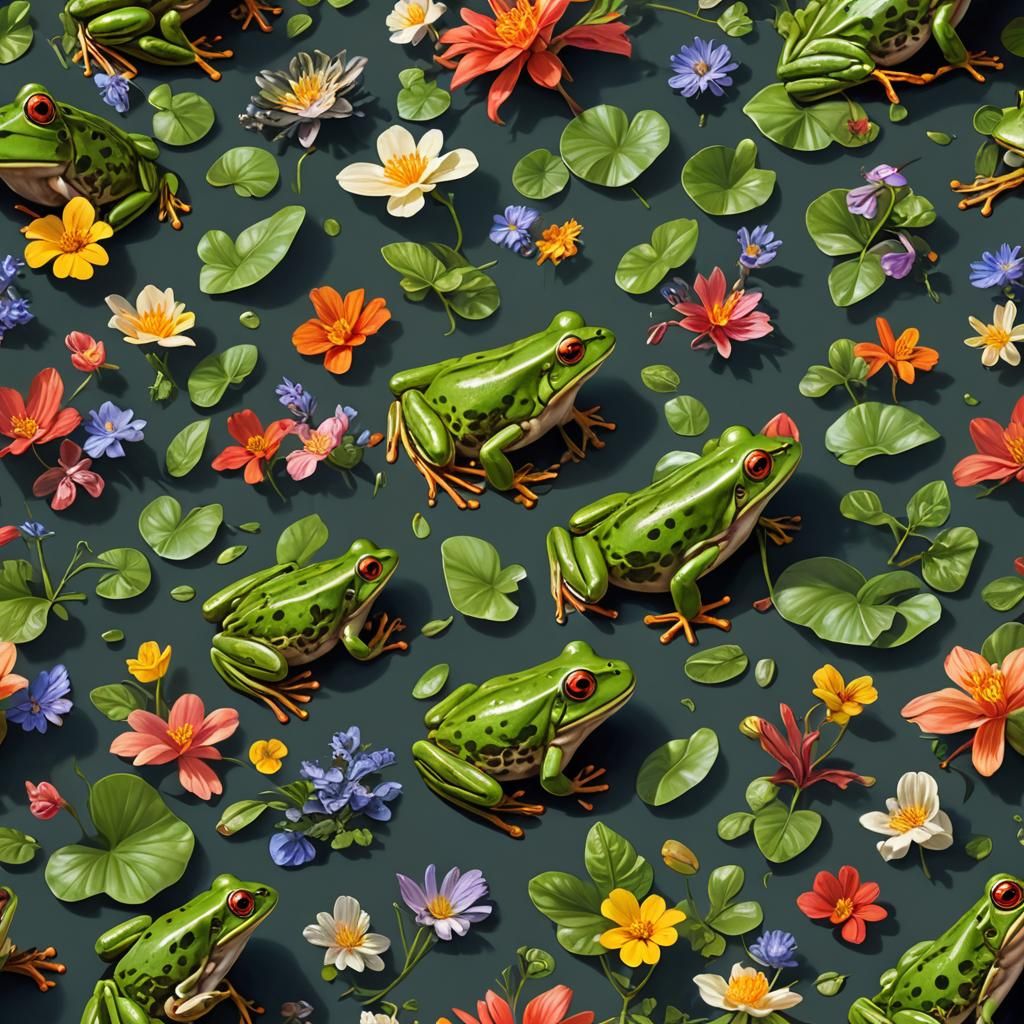 Frog-Dog Fantasy: Hyperrealistic Dark Art