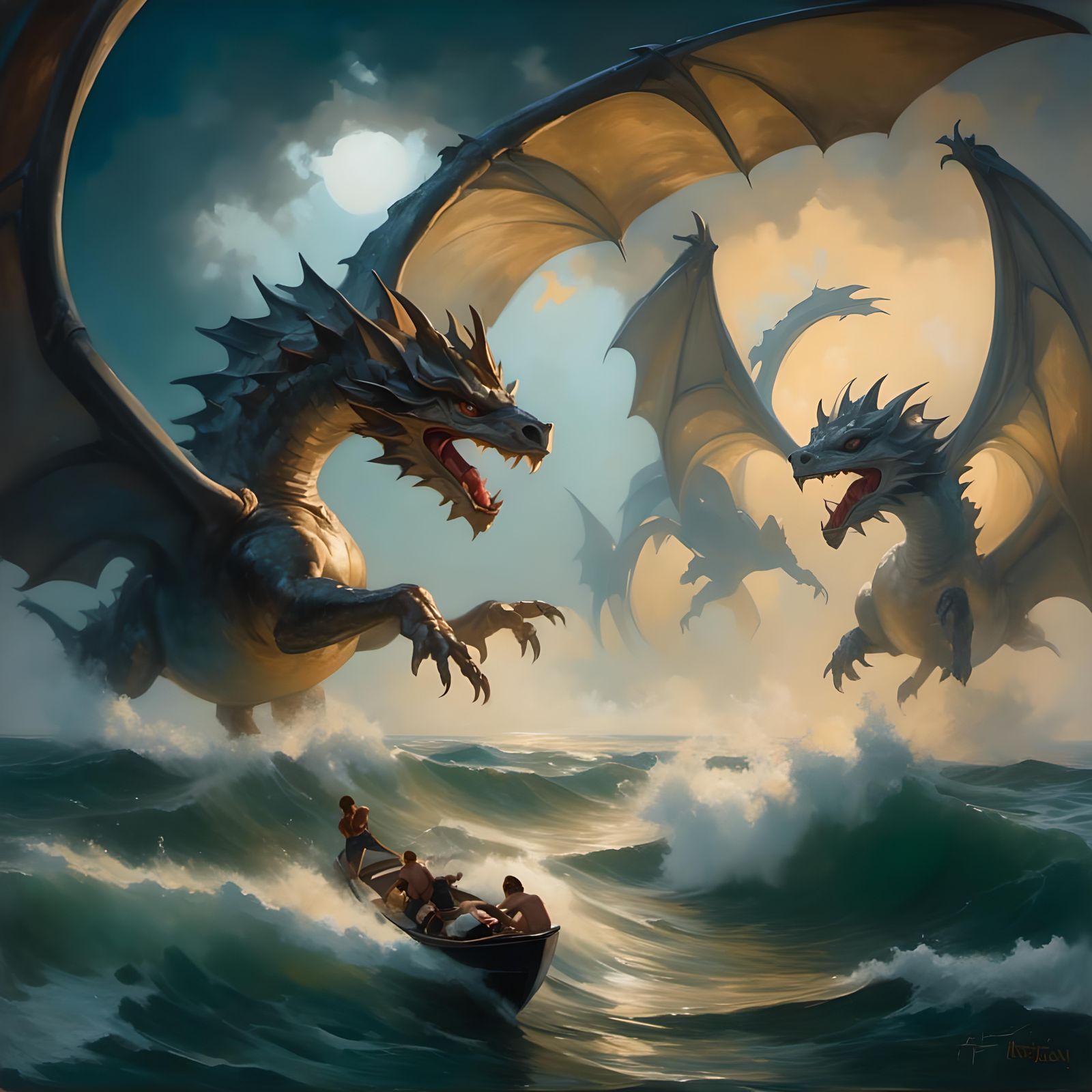 Golden Sunset in Dreamlike Style