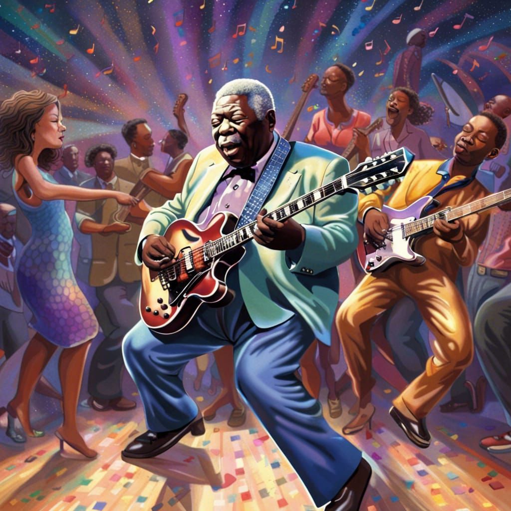 B.B. King in Concert: Fantastical Photorealistic Style