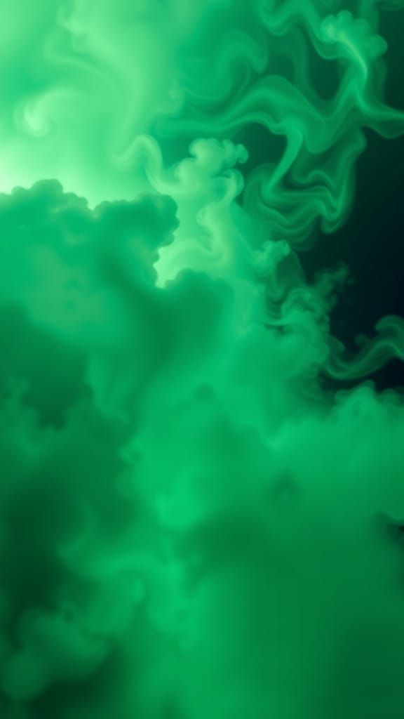 Ethereal Green Nebula in Motion