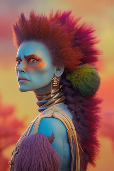 Post-Apocalyptic Warrior Priestess with Hyper-Mullet