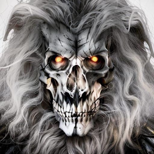 Demonic Human Necrosimus in Dark Fantasy Chamber