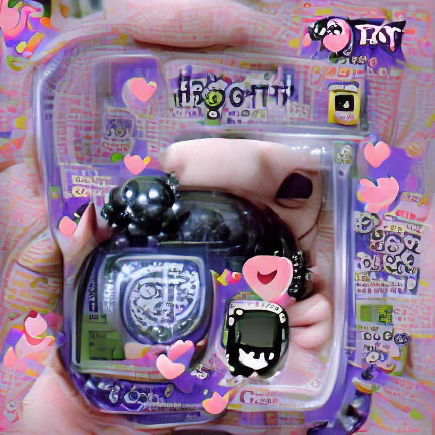 Gothic Tamagotchi Digital Pet for Imaginary Boyfriend