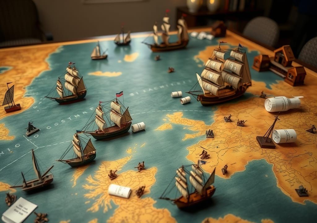 Spanish Armada Wargaming Diorama in Baroque Style
