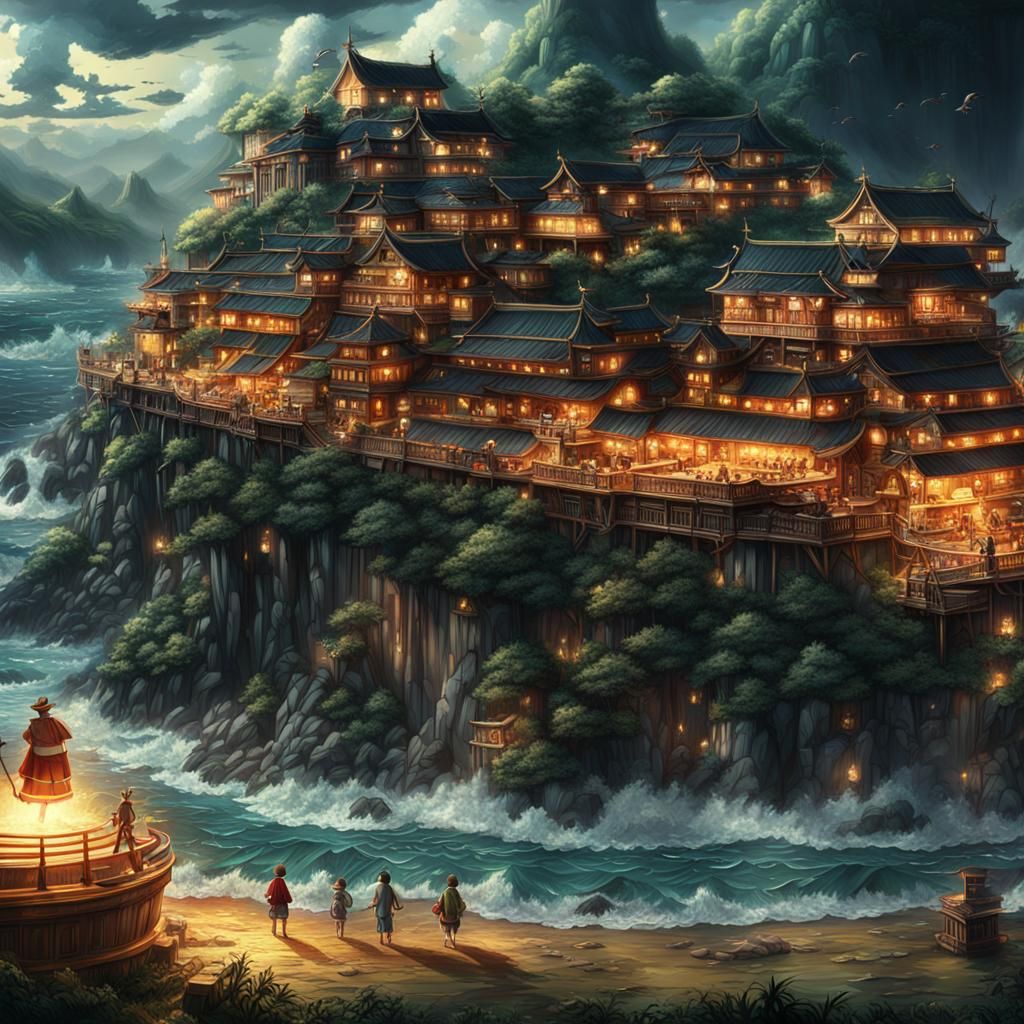 Epic Digital Painting of Luffy