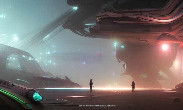 Science Fiction Landscape in Hyperrealistic Digital Art