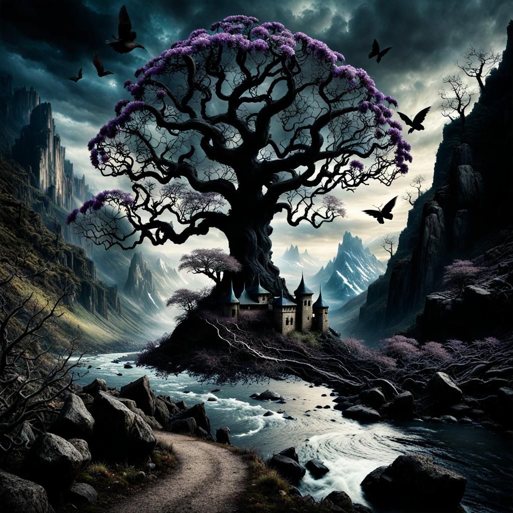 World Tree Surrounded by Treacherous Mountains