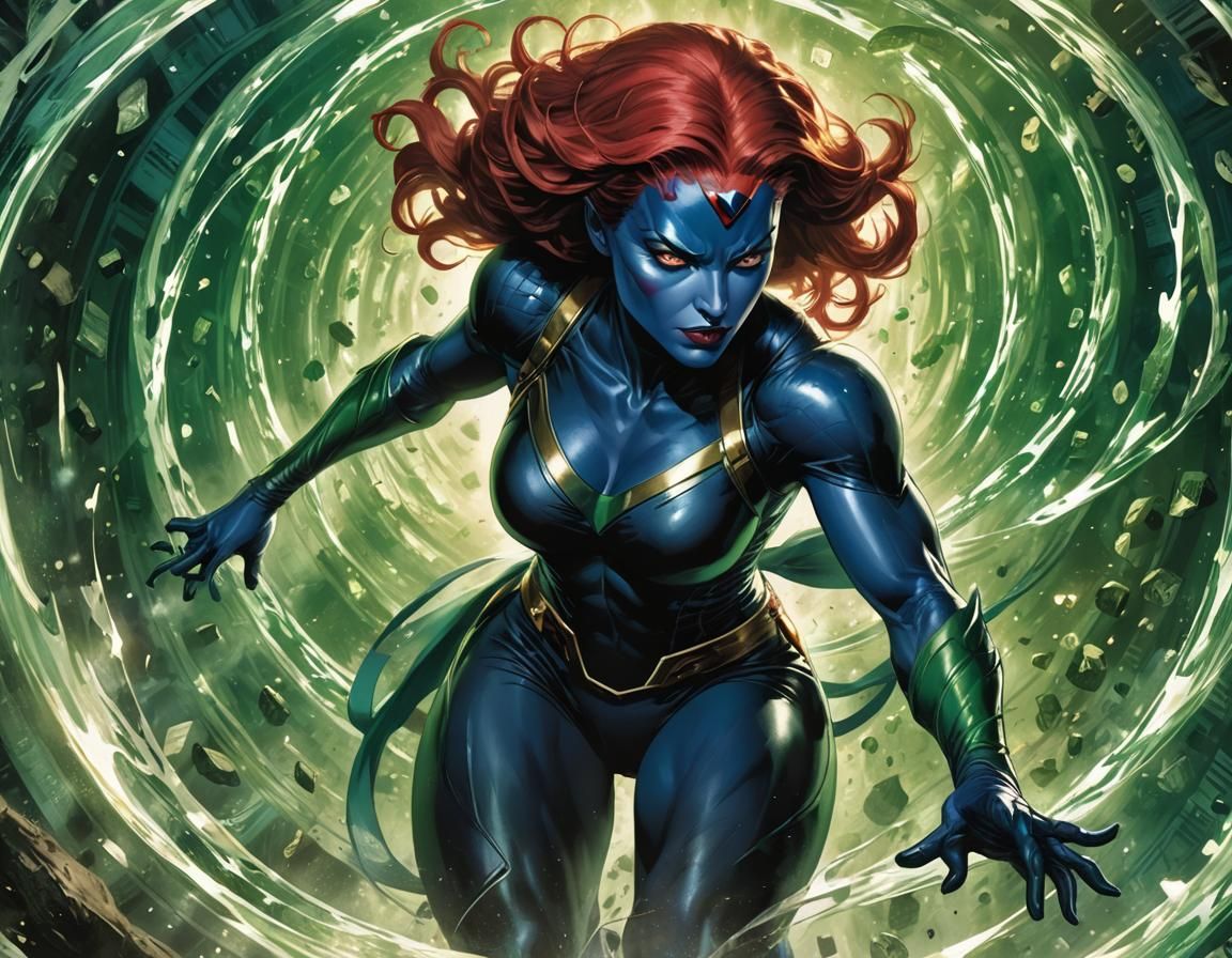 Mystique Shape-Shifter Amidst Emerald Energy