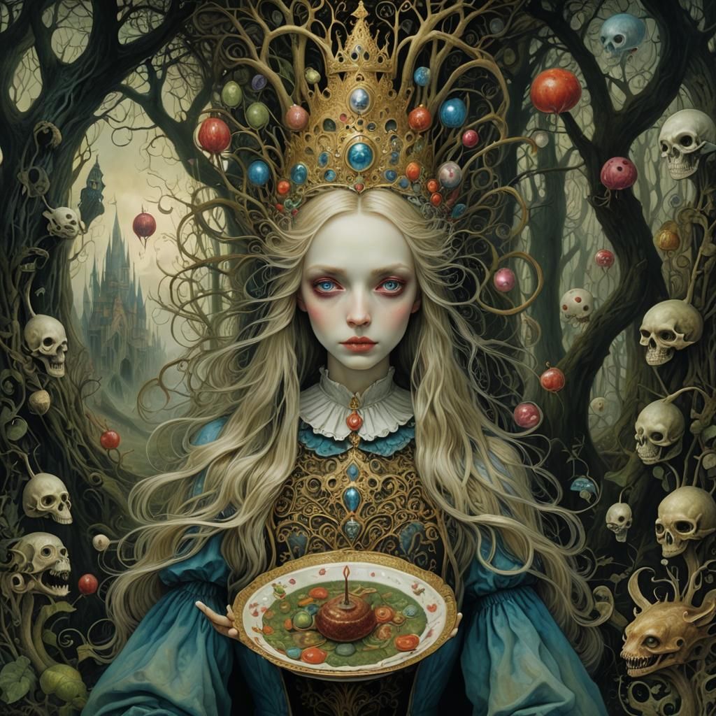 Grotesque Alice in Wonderland Inspired by Visionary Art