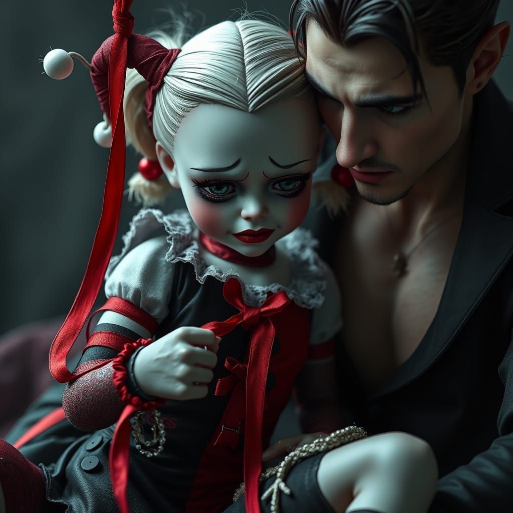 Harley Quinn Doll in Dark Fantasy Captivity