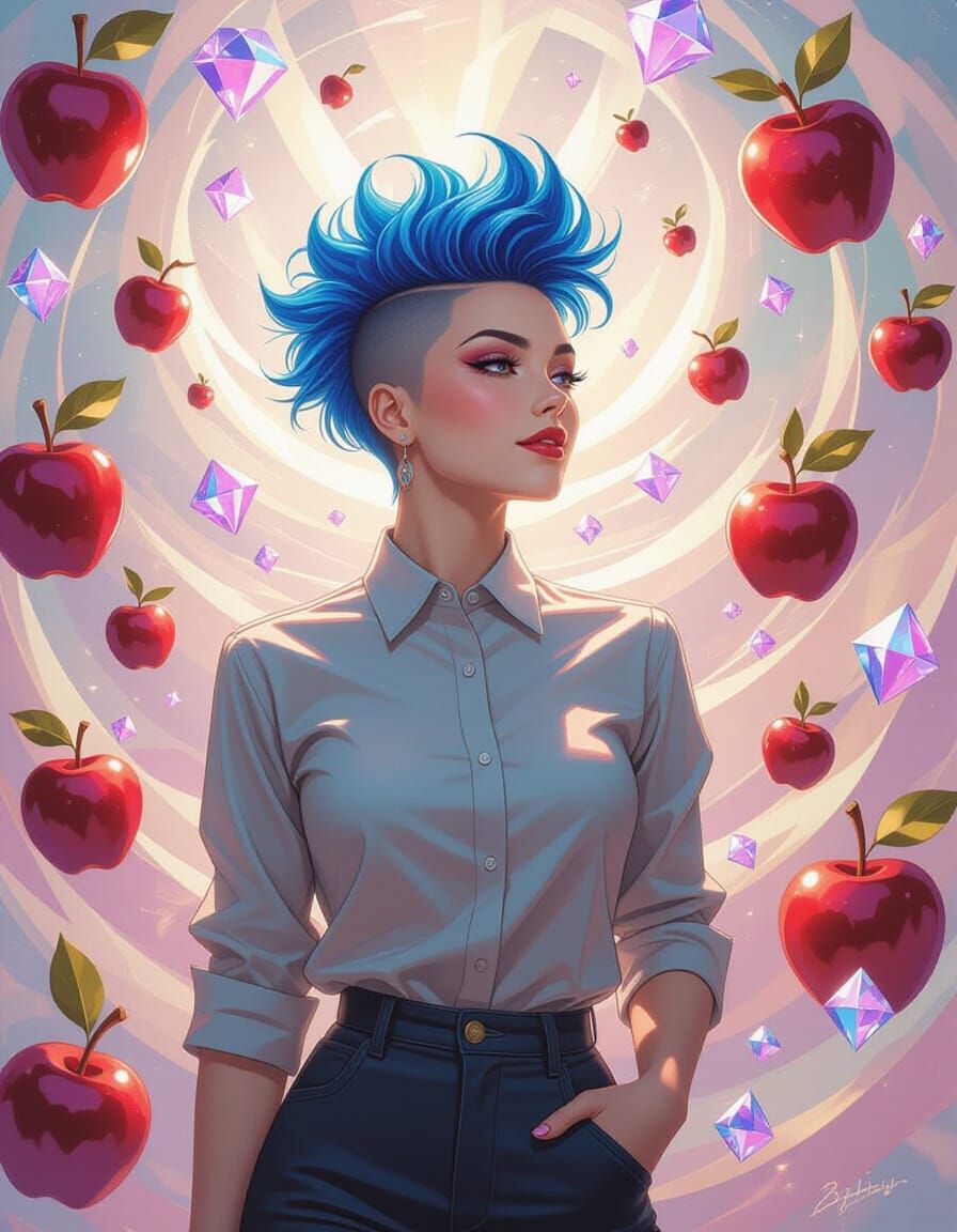 Cosmic Adventurer in Surreal Impressionist Style