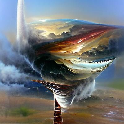 Fantasy Tornado Inspired by Classical Oil Painting