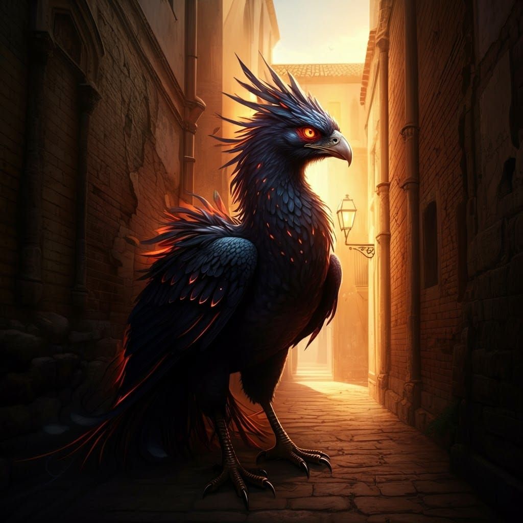 Shadow Phoenix in Renaissance Style Alley