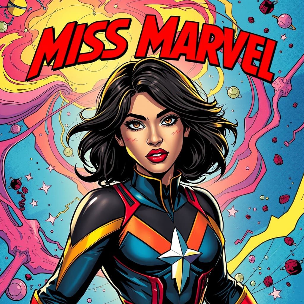 Miss Marvel in Cosmic Graphic Novel Style