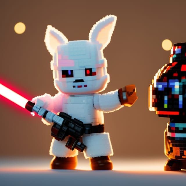 Pixar Pixel Art: Baby Rabbit Jedi