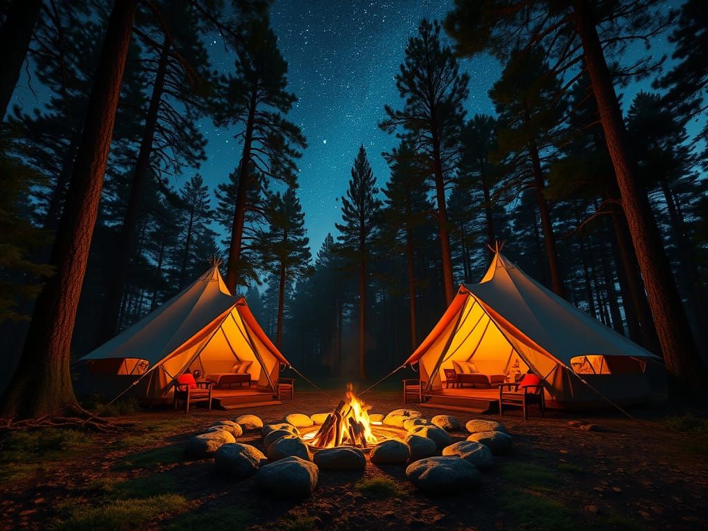 Enchanted Forest Luxury Camp Under Celestial Stars