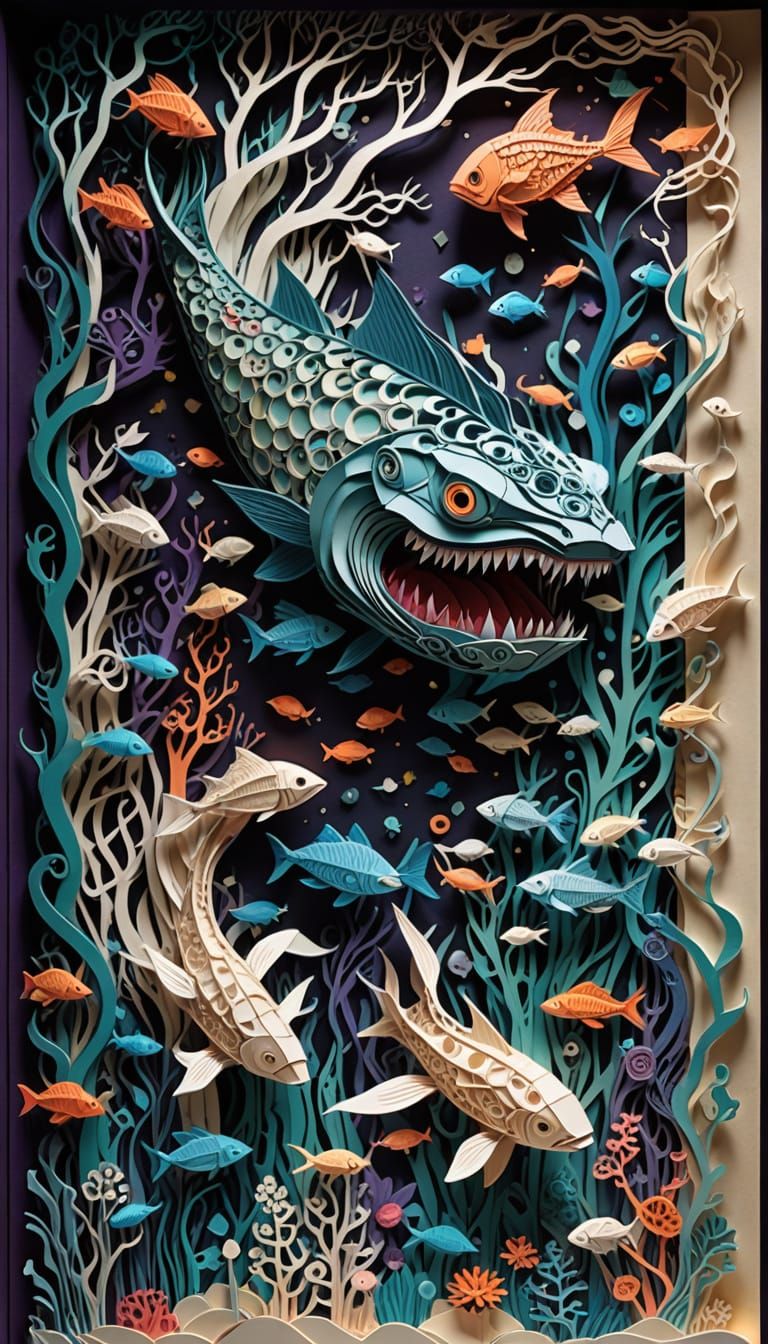 Whimsical Undersea World Crafted from Intricate Paper Art
