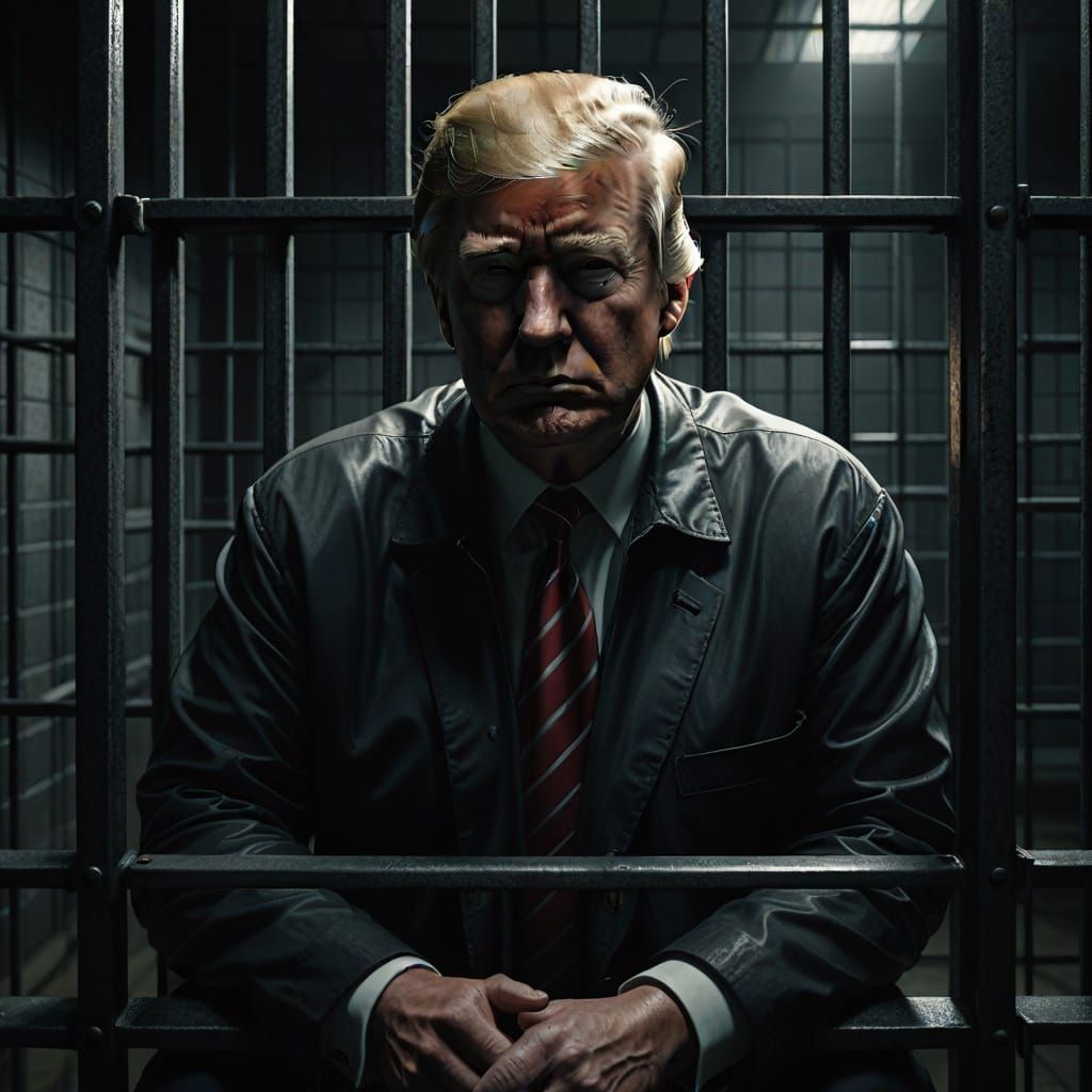 Donald Trump Behind Bars in Dramatic Jail Scene