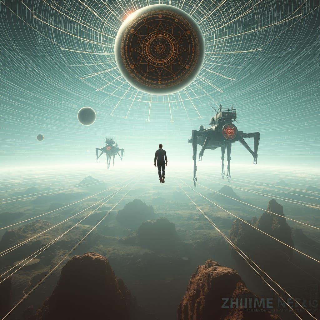 Weightless Sphere: Cyber-Myth Transcendence in Digital Art