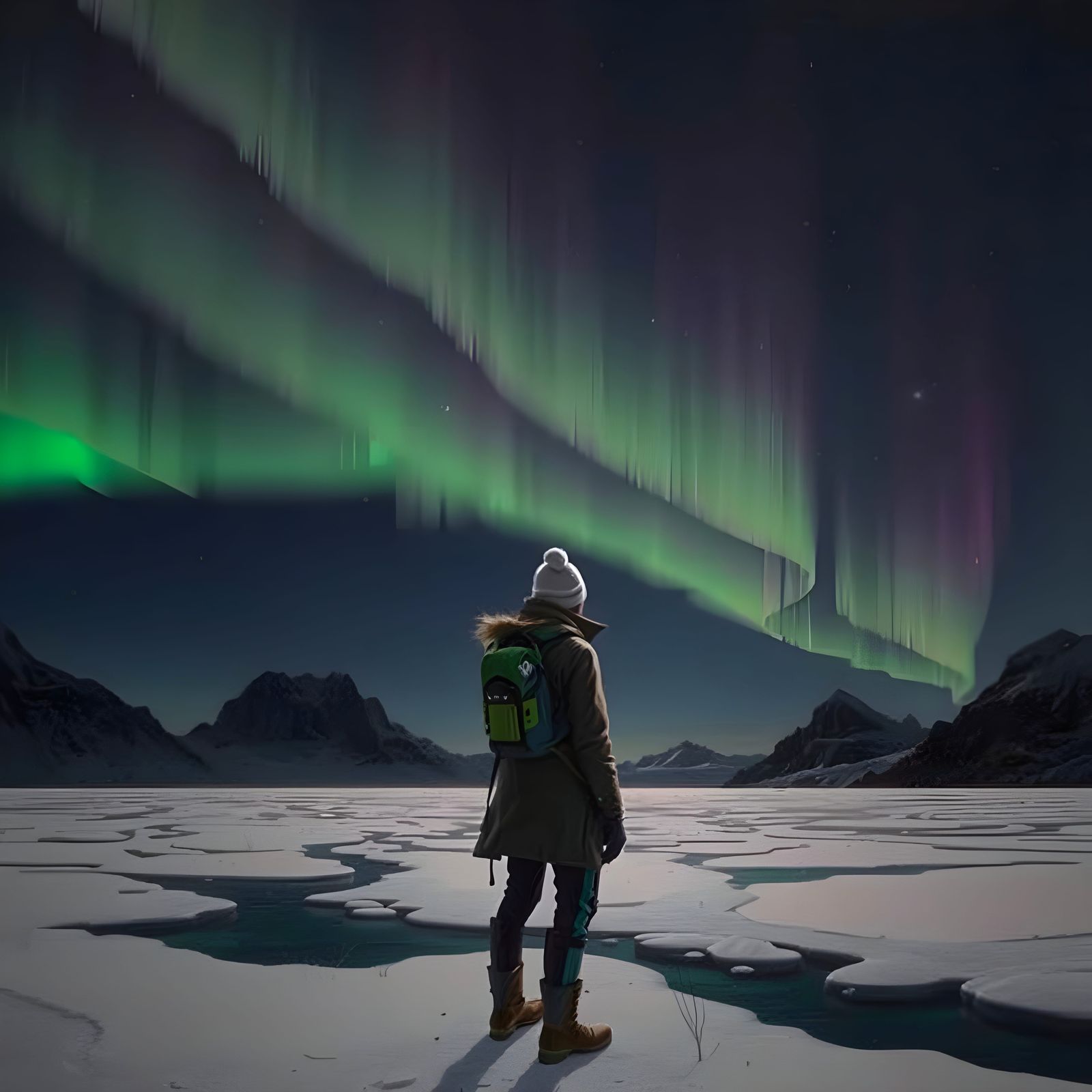 Cosmic Majesty in Neon Hues