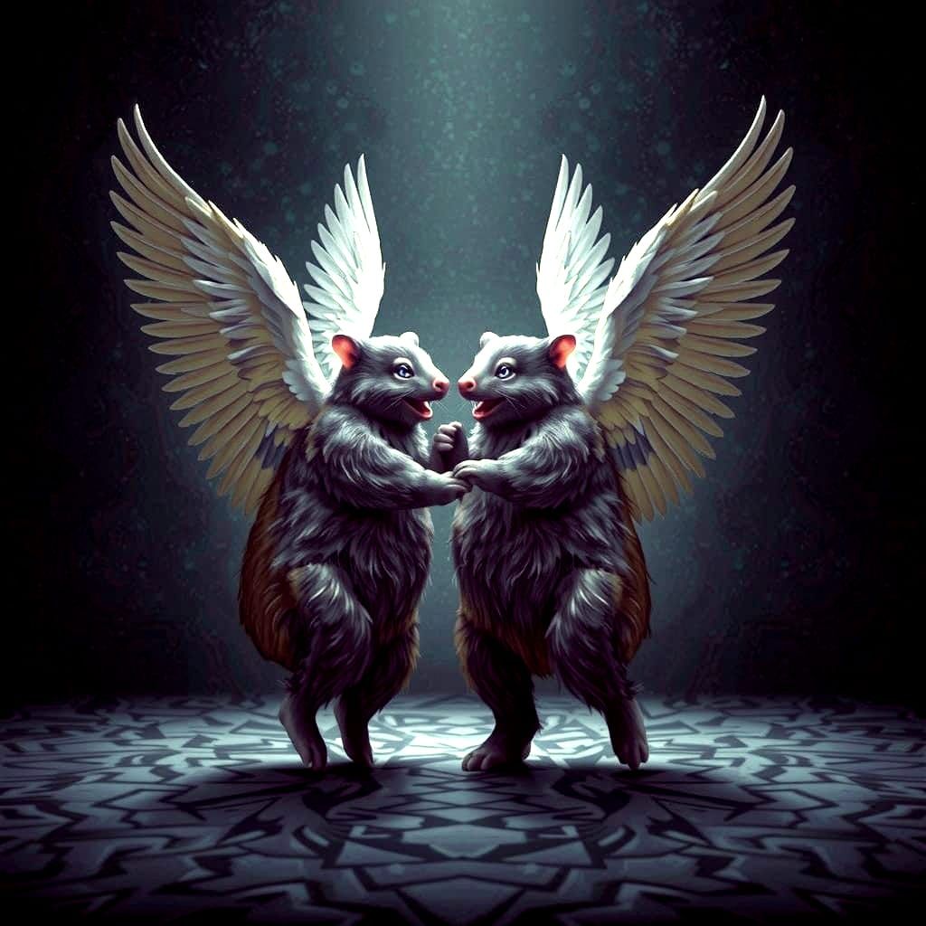Wombat Angels Dance the Tango of Existence