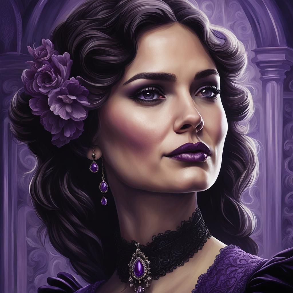 Optimistic Victorian Gothic Woman Portrait