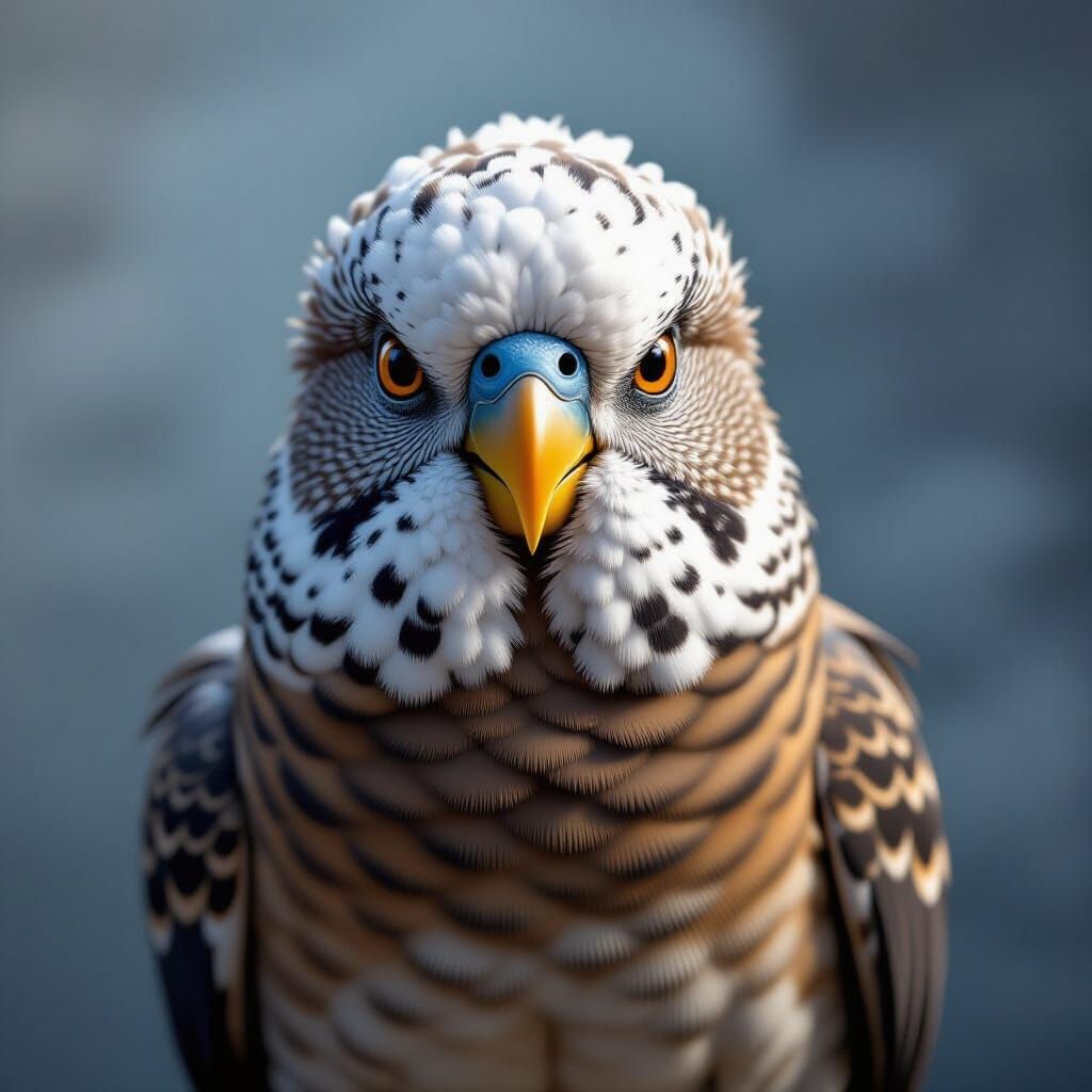 prehistoric brown budgerigar