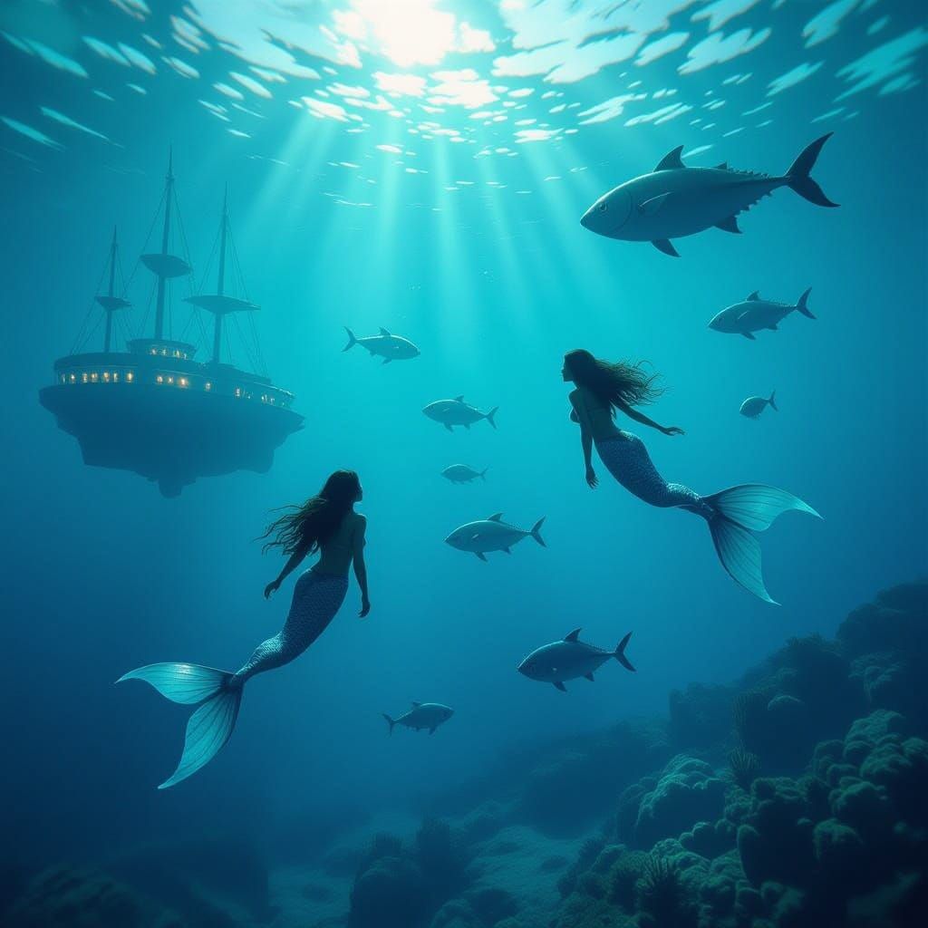 Rusalkas and Merfolk in Enchanted Underwater Cities