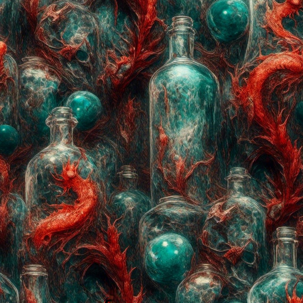 Dragons in Glass Bottles: Abstract Art