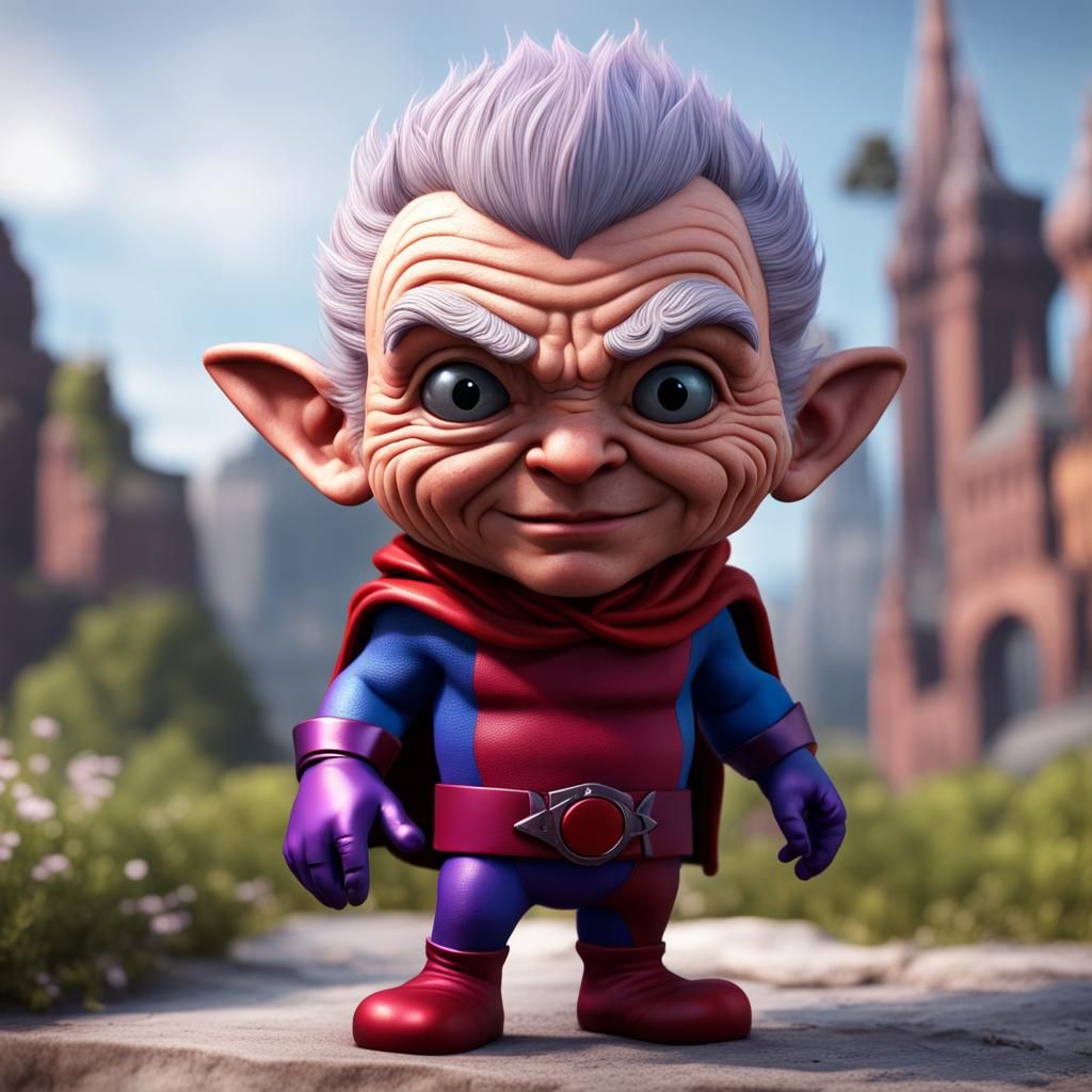 Hyperrealistic Magneto as a Cute Troll